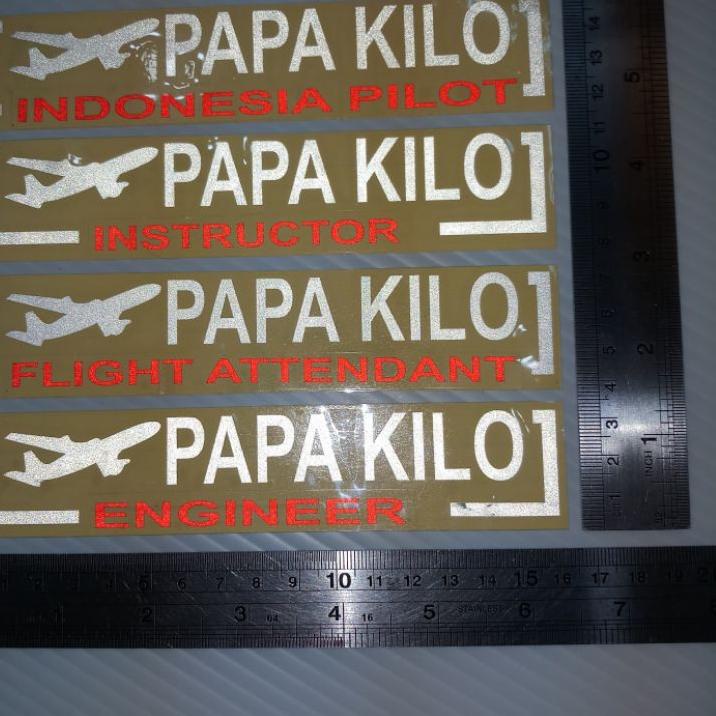 

➶rd Promo✥ Cutting Sticker Pesawat, PAPA KILO, Indonesia Pilot, Enggineer, Instructor, Flight Attendant 80 ❊