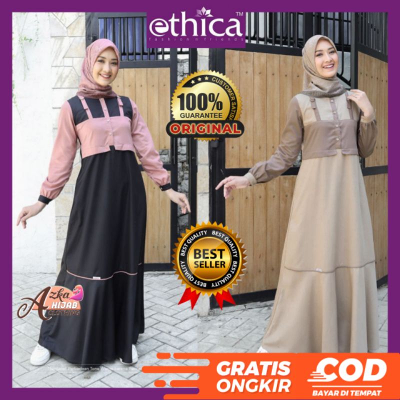 GAMIS ETHICA AYUMI 349 / BAJU GAMIS TERBARU 2023 / GAMIS SIMPLE ELEGAN / GAMIS REMAJA KEKINIAN / GAM