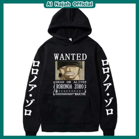 Hoodie Anime One Piece Luffy / Jaket Sweater Anime One Piece Cosplay Manga Jepang Pria Wanita