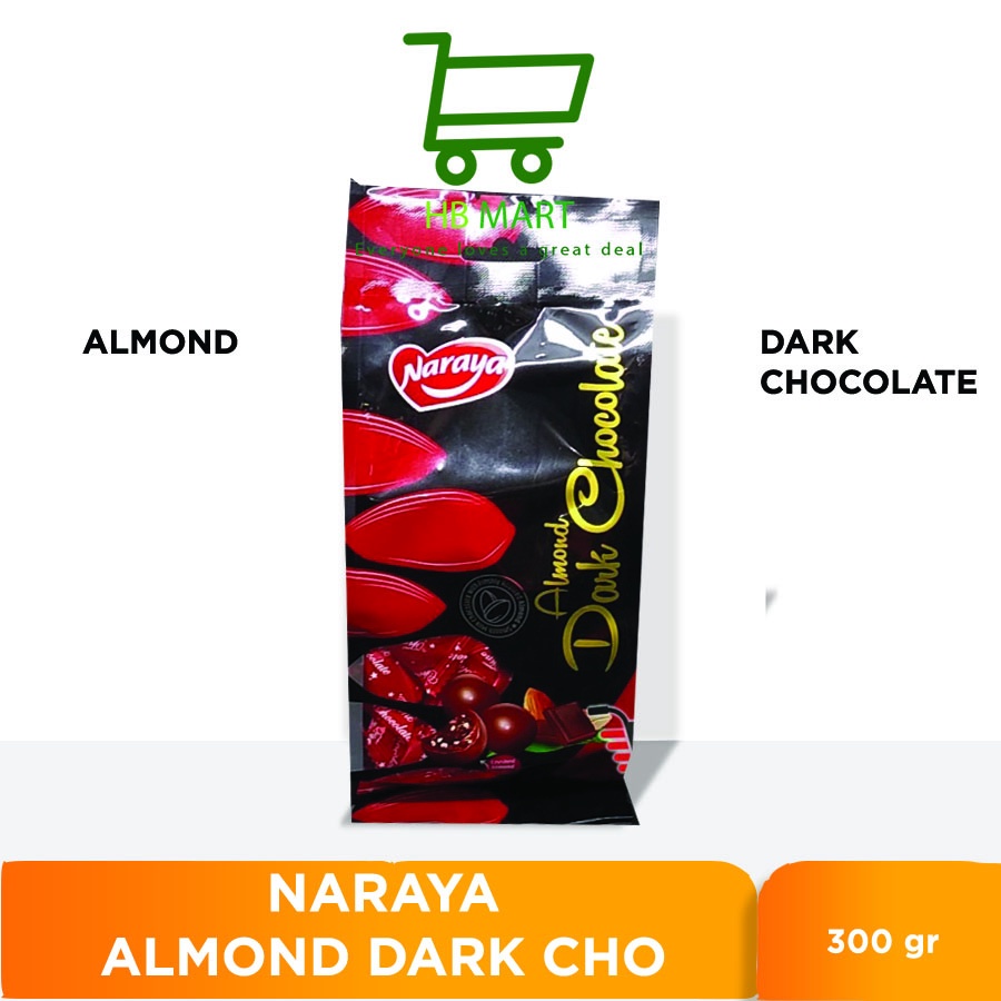 

NARAYA COKLAT 300GR DARK CHOCO / ALMOND MILK, ASSORTE D, ALMOND MILK