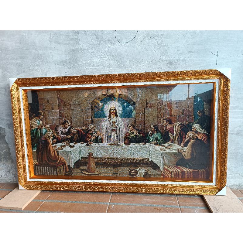 Lukisan Perjamuan Kudus kain baldu jumbo