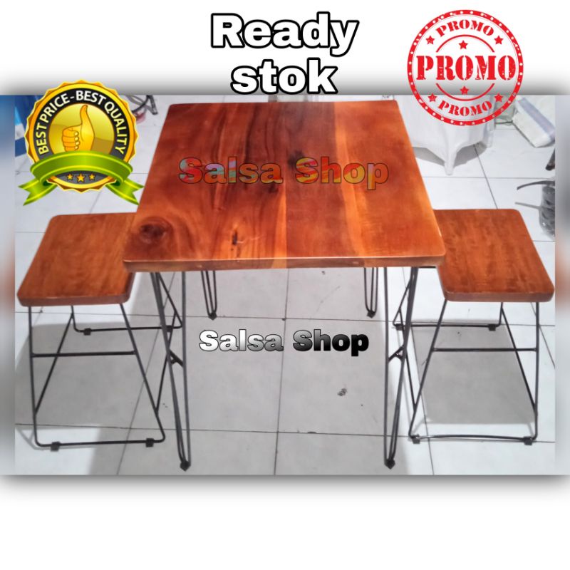 1 set meja cafe meja makan meja bar kotak 2 kursi cafe kotak meja cafe persegi kursi cafe persegi me