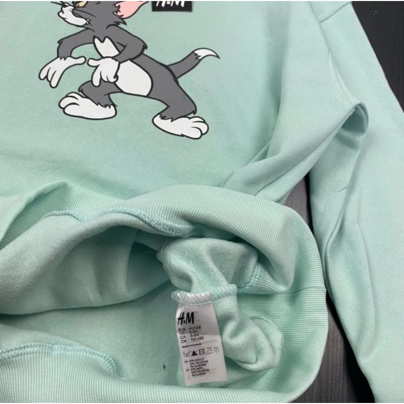 HOODIE H&amp;M TOM JERRY FULL TAG LABEL CASUAL HYPE FASHION PRIA