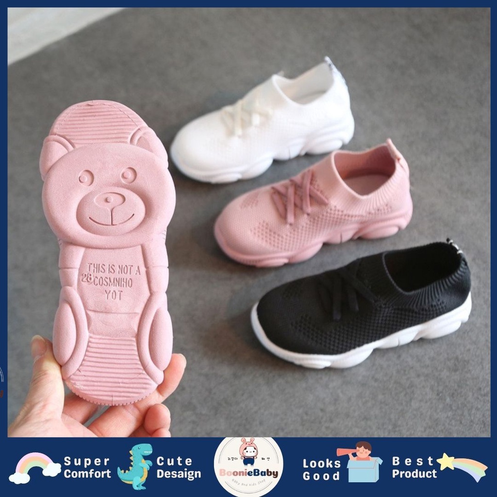 boonie PANDA MOSCHI Sepatu Anak Laki Laki Perempuan Sneakers Sekolah 1-6 Tahun Import Bahan Canvas