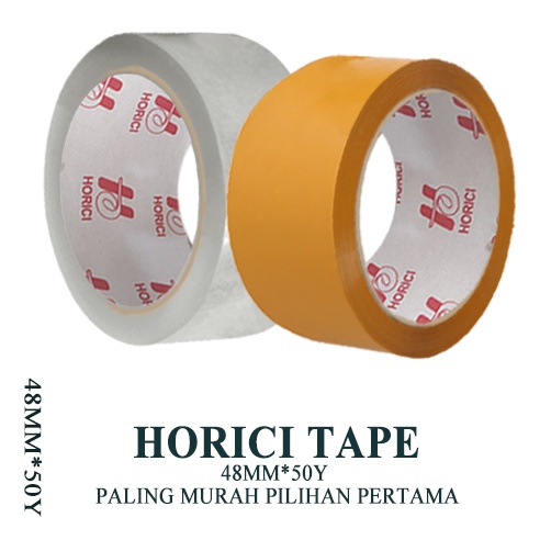 MEREK HORICI MURAH SUPER CLPER 48mmx50Y LAKBAN BENING DAN COKLAT HORICI TAPE