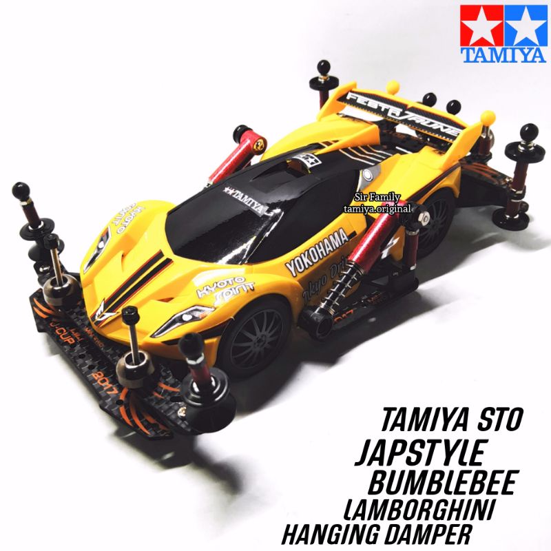 Original Tamiya STO _ Lamborghini Costum Side Damper MA CHASSIS _ Sudah Termasuk Dinamo _ Hadiah Ula