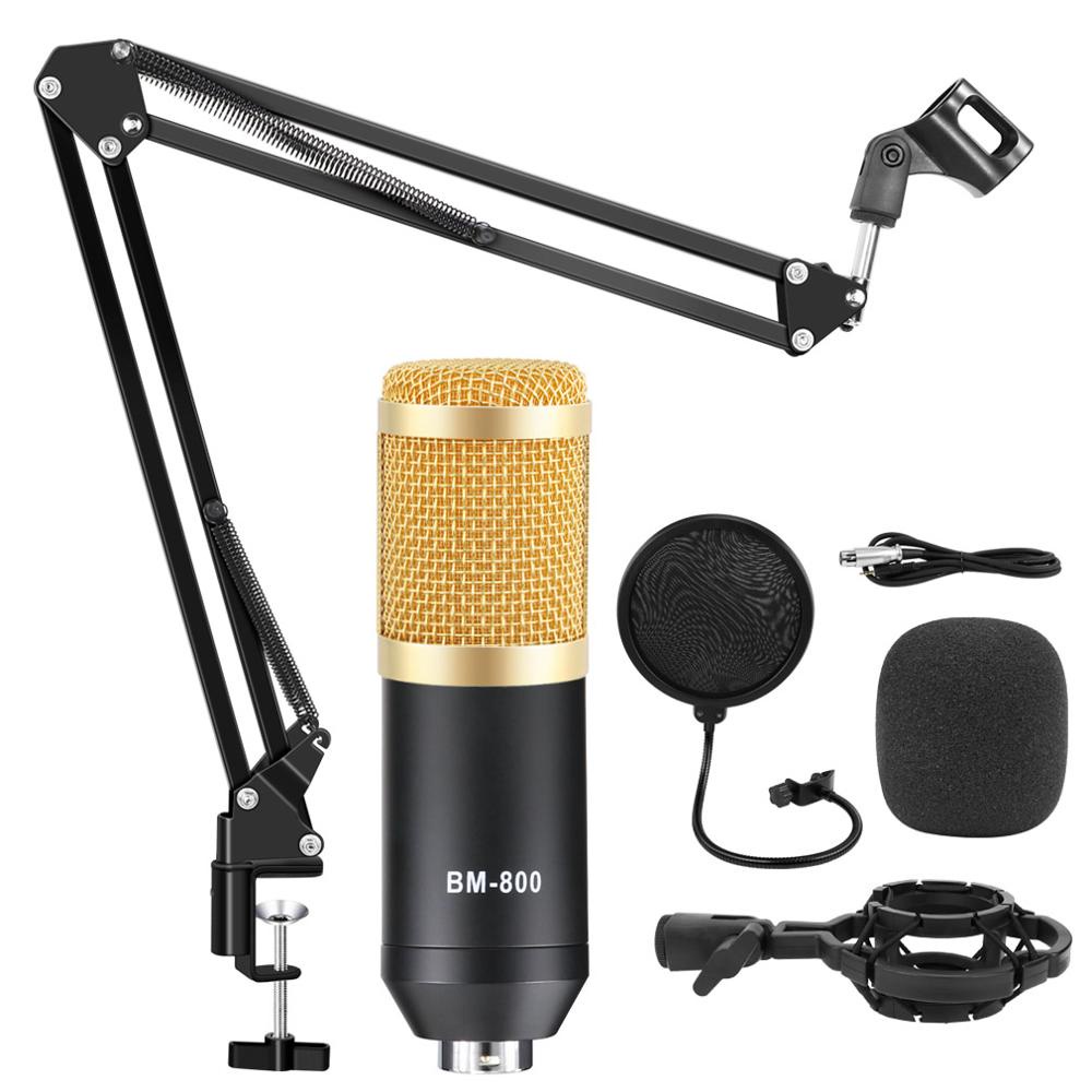 Paket Komplit BM800 Condenser Microphone Kits Microphone Karaoke Smule