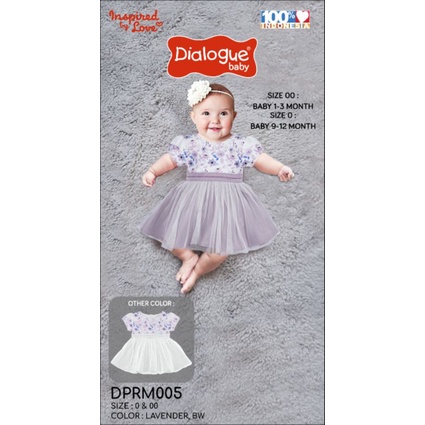 Dress Pesta Lebaran Ulang Tahun Bayi dialogue premium dress | Gaun Baju Aqiqah Baby