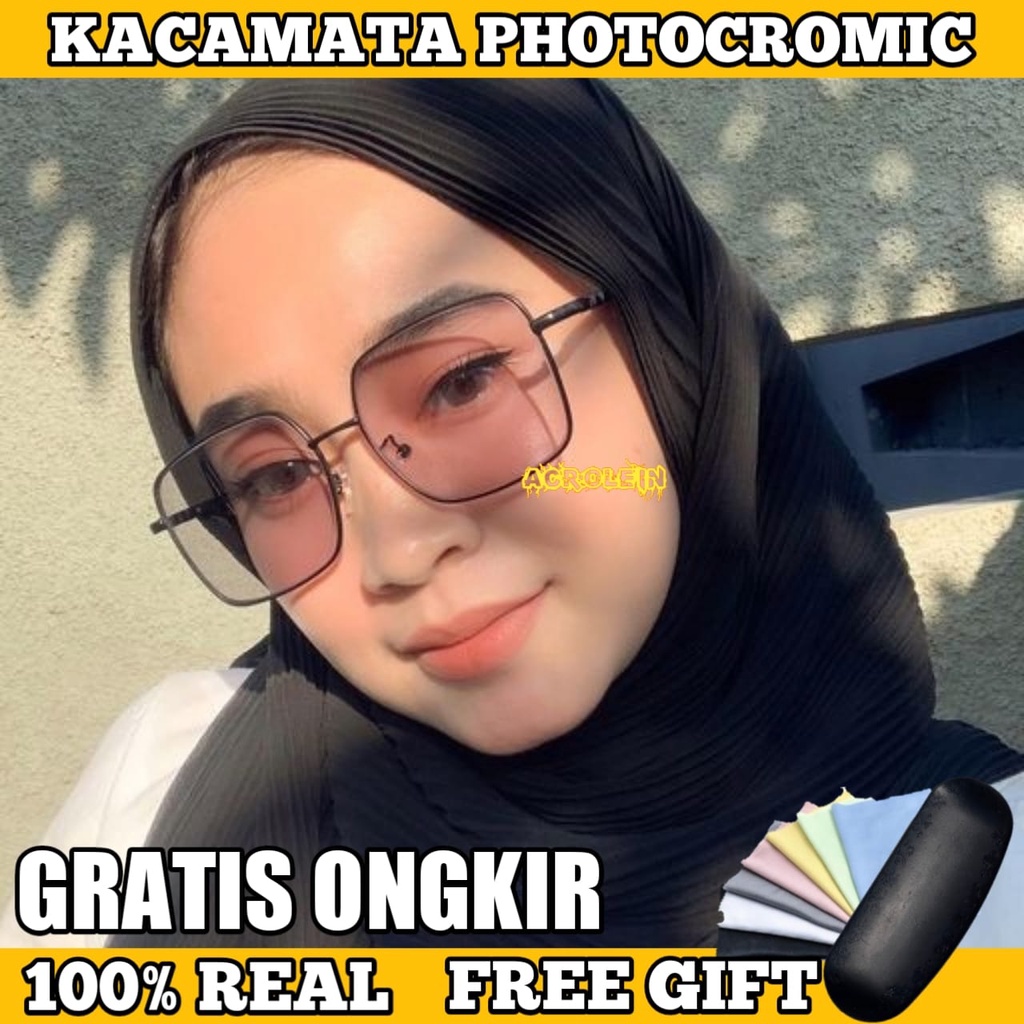 [TERMURAH] Kacamata Photocromic Korea / Anti Radiasi 2 In 1 Potokromik Photochromic Pria Wanita Fotocromic Potocromic