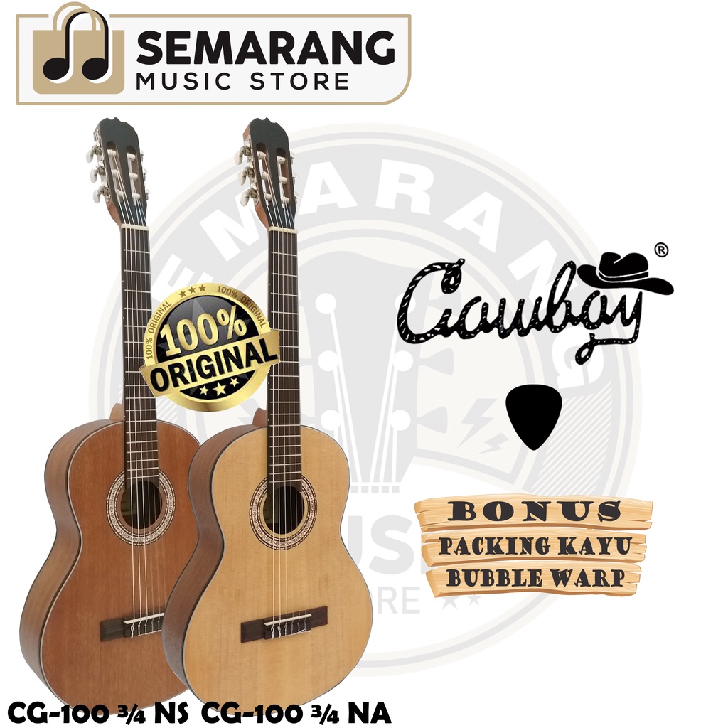 Gitar Cowboy Original CG-100 ¾ NA CG 100 ¾ NS Gitar Klasik 3/4 Import Merk Cowboy Original