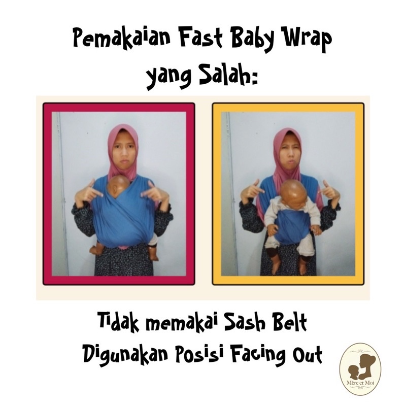 Mere et Moi fast baby wrap - geos gendongan kaos