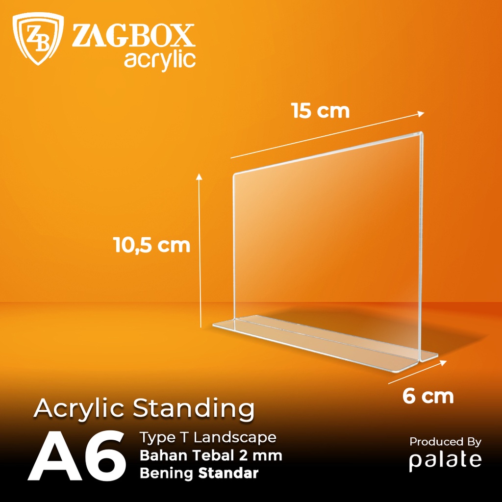 

Akrilik A6 T LANDSCAPE / Akrilik Tent Holder A6 T LANDSCAPE / Acrylic - STANDAR