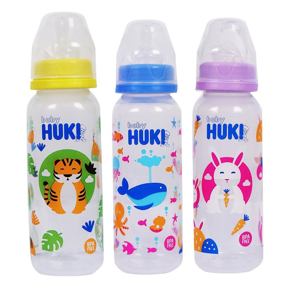 Botol Susu Huki Orthodontic BPA Free Berbagai Ukuran