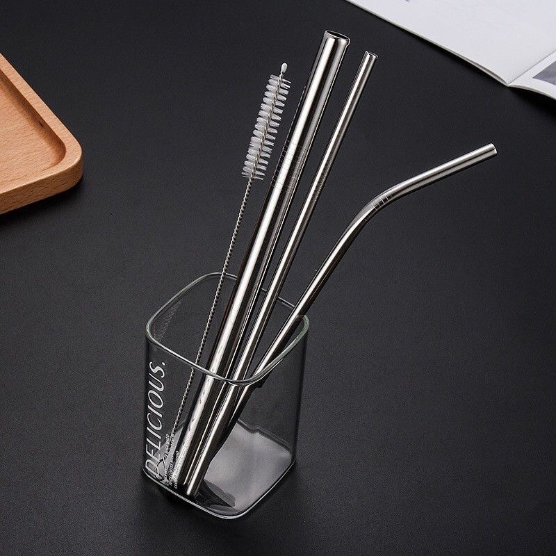 Sedotan Set Stainless Straw / Sedotan Stainless Straw Food Grade / Sedotan Besi Stainless Anti Karat / Sedotan Eco Friendly / Sedotan Ramah Lingkungan / Sedotan Tumblr Stainless