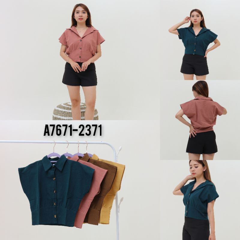 Atasan kemeja lengan pendek/kemeja linen/baju tanah abang/grosiran tanah abang