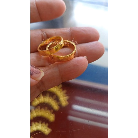 ACC cincin nikah/cincin kawin emas/cincin couple emas 24karat 99.9% 10gram sepasang