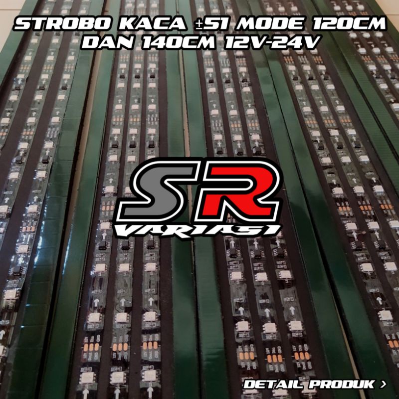 LAMPU STROBO KACA DEPAN  DIGITAL 51 MODE RGB UNTUK MOBIL,PIKUP,TRUK,BUS TERSEDIA 12 VOLT DAN 24 VOLT