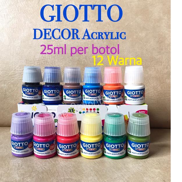 

ATK0660GT 25ml x 12 warna Giotto Décor Acrylic 530600 Cat Akrilik