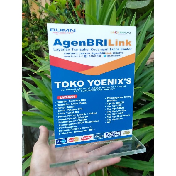 

15X20 PAPAN AGEN BRILINK / AKRILIK AGEN BRILINK