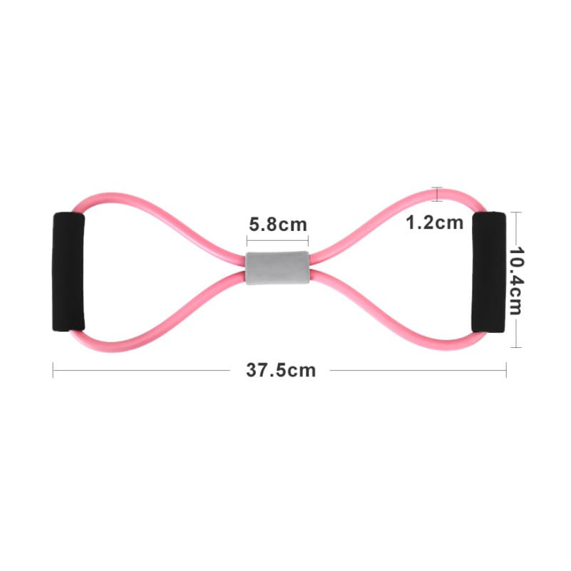 JS-8 Alat olahraga Tali Elastis Yoga Alat Olah Raga Elastic Band Fitness Gym Tali Karet Pilates Stretch Rope Tali Stretching Fitness Gym Yoga Stretch Rope Resistance Bands 8 Toning Tube Tali Olahraga