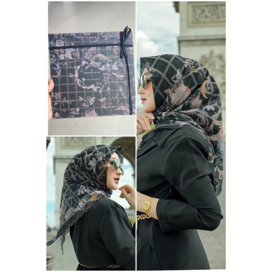 THE AUTOGRAPH VOILE BLANC NOIR BUTTONSCARVES X DIAN PELANGI