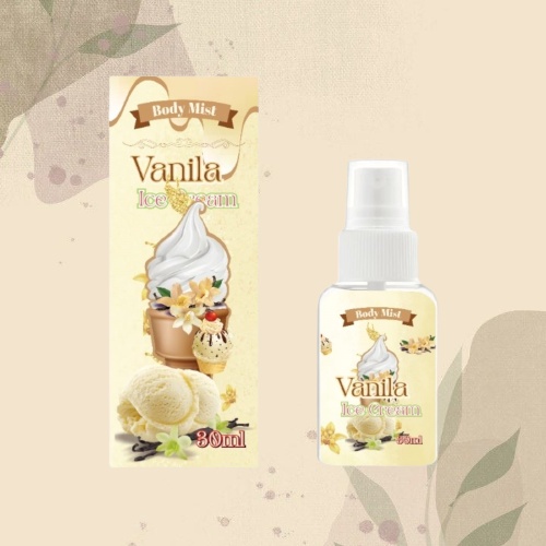 Kanzo - [BPOM] Parfum Body Mist Vanila Ice Cream 30ml Premium / Body Mist Vanila 30ml Best Seller / Minyak Wangi Vanilla 30ml