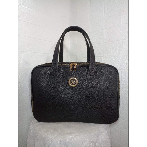 Tas papirut koper kulit jeruk tebal Tas travelling premium