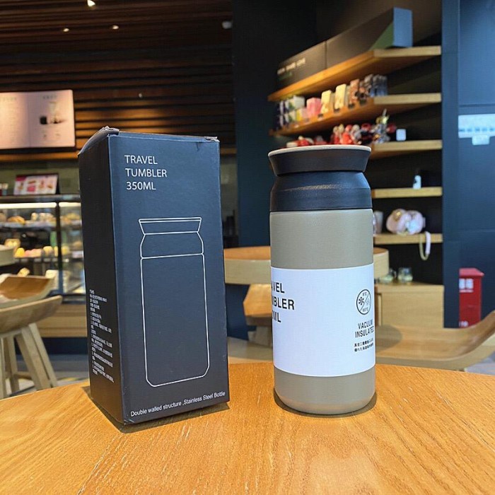 termos air panas Botol Minum Travel 500ML Tahan Panas dan Dingin SD-1033 - Abu-abu I2N5 TRANDY termo