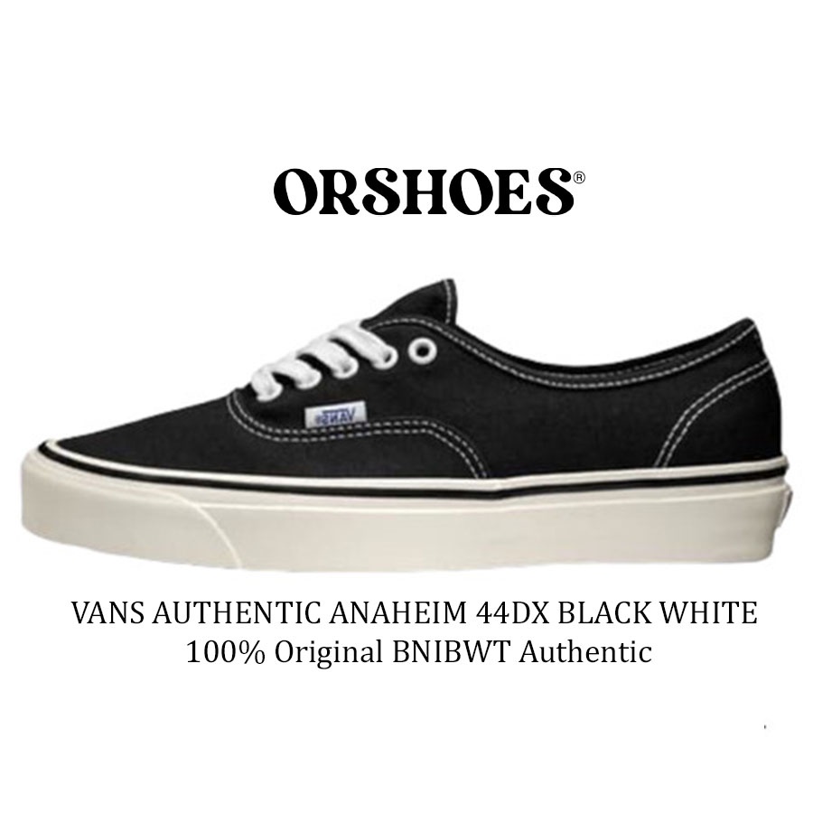 VANS AUTHENTIC ANAHEIM/ ANEHIM 44DX BLACK WHITE ORIGINAL BNIBWT VN0A38ENMR2