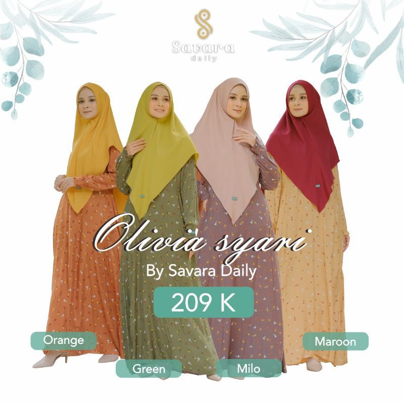 Gamis set Olivia dress savara daily