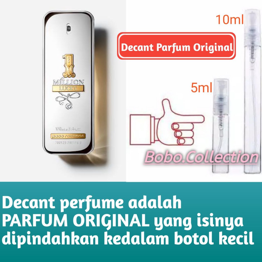 Decant Parfum Original Paco 1 Million Lucky / One Million Lucky 5ml 10ml