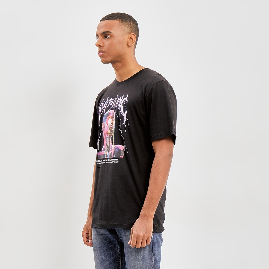 Guten Inc - Kaos Hitam Pria Everytime Black T-Shirt