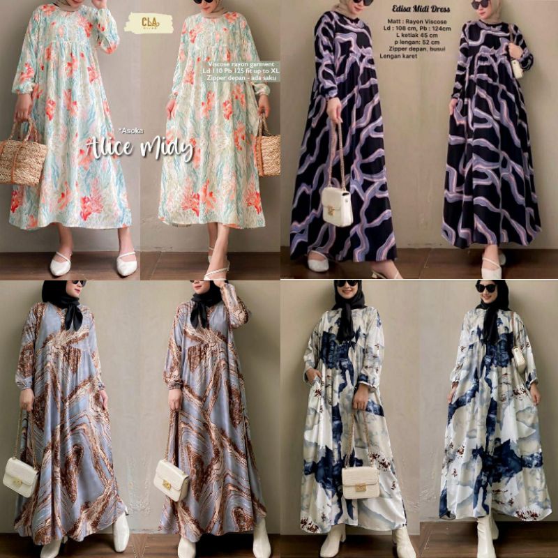 MIDI DRESS - SANSO JASE GARIN SINMI MOA HAYU ESTER LOLIA DIOMI SEKAR RENVI BRIANA / MIDI DRESS LENGA