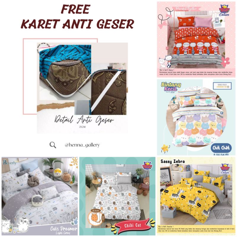 SPREI MOTIF KUCING SPREI MOTIF ANAK KATUN LOKAL