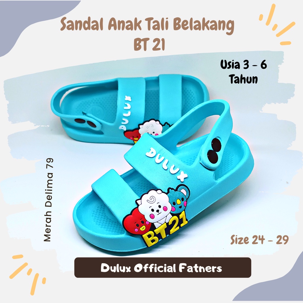 MD 79 - Sendal Anak Perempuan 3 5 Tahun BT21 Terbaru 2022 Ready Stok