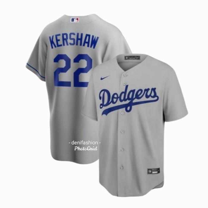 Baseball Jersey Baseball Nike Dodgers Kershaw Original Baju Bisbol Ori Murah