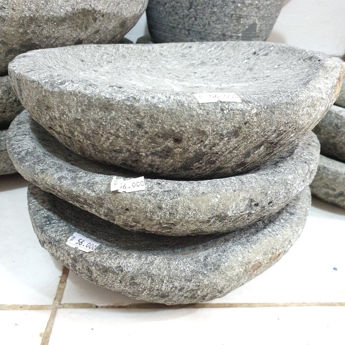 Cobek/Cowet Batu + Ulekan ( 1 set ) Batu Termurah