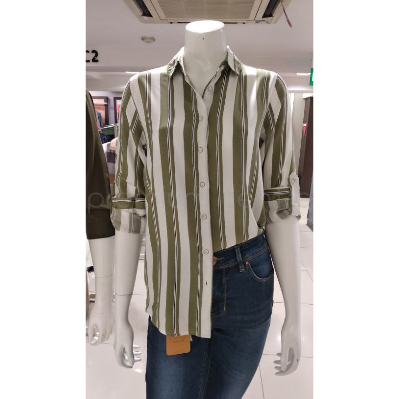 C2 | Kemeja Garis-garis Wanita Original C2