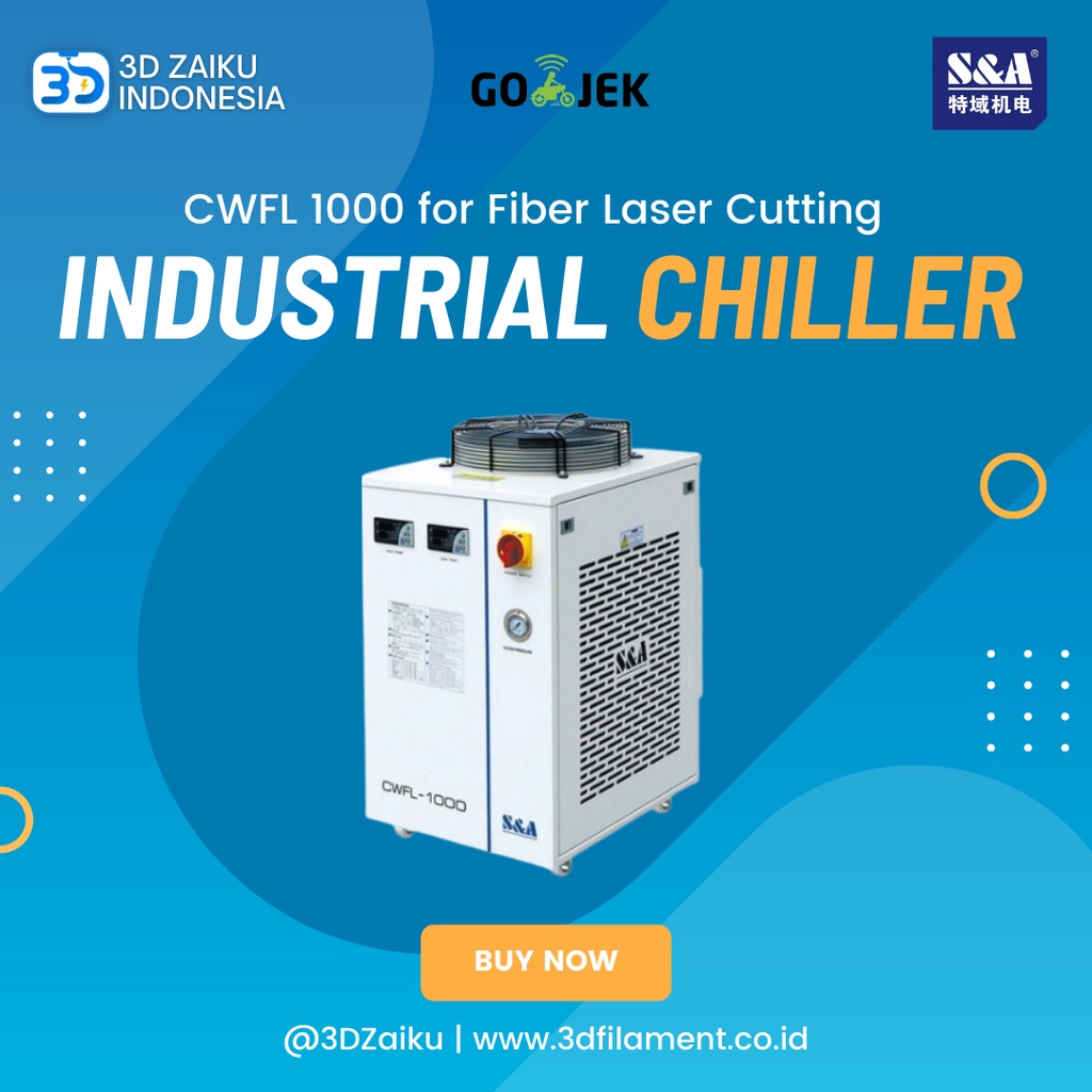 Industrial Chiller CWFL 1000 Merek S&amp;A untuk Mesin Fiber Cutting