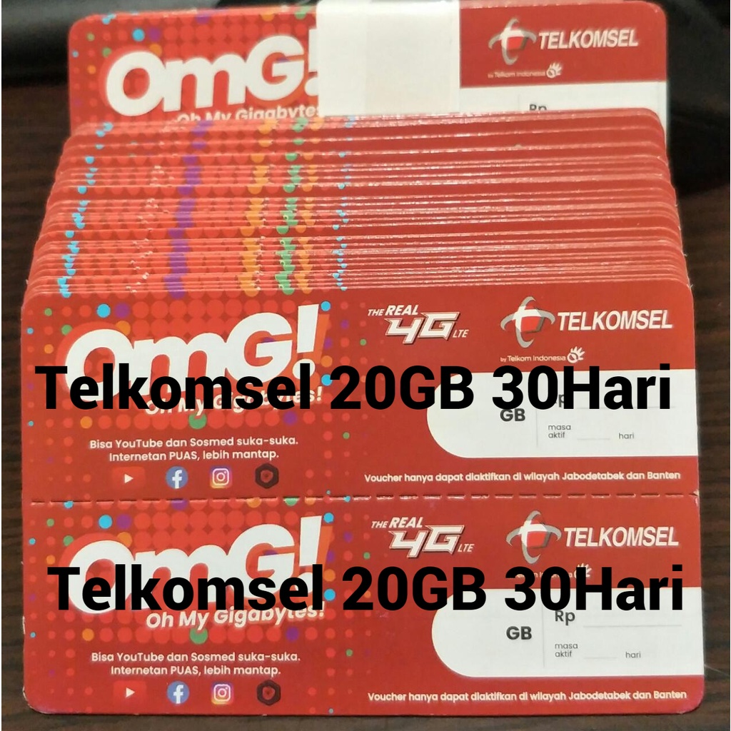Voucher Telkomsel 20GB 30Hari