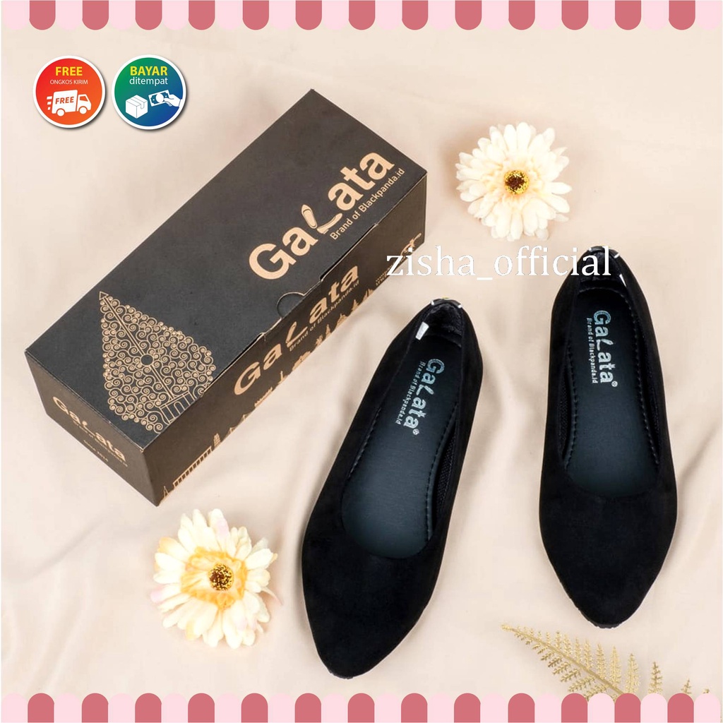 Blackpanda Flat Shoes / Sepatu Black Panda / Sepatu Wanita / Flateshoes Wanita / Black Panda Gemini Polos Ori