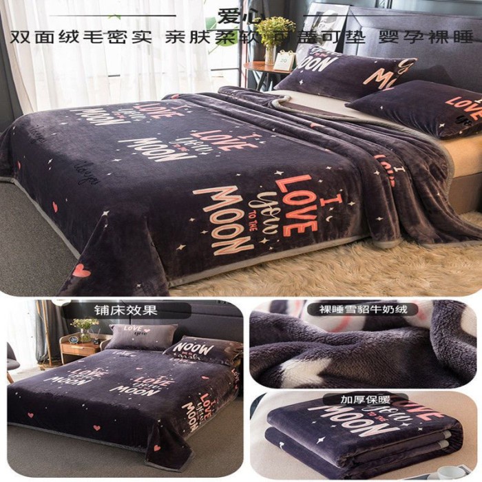 Selimut Dewasa Selimut 180x200 Dewasa Bahan Bulu Import Tebal Lembut Harga Promo - No. 10(F6P9) BEST