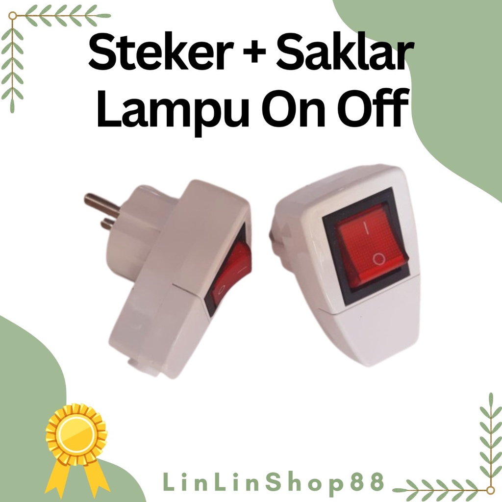 Steker + Saklar Lampu Colokan Saklar ON OFF