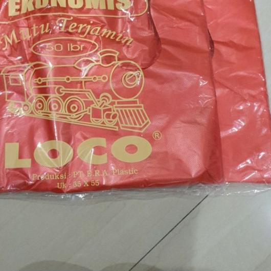 

kantong plastik kresek merah loco uk. 35