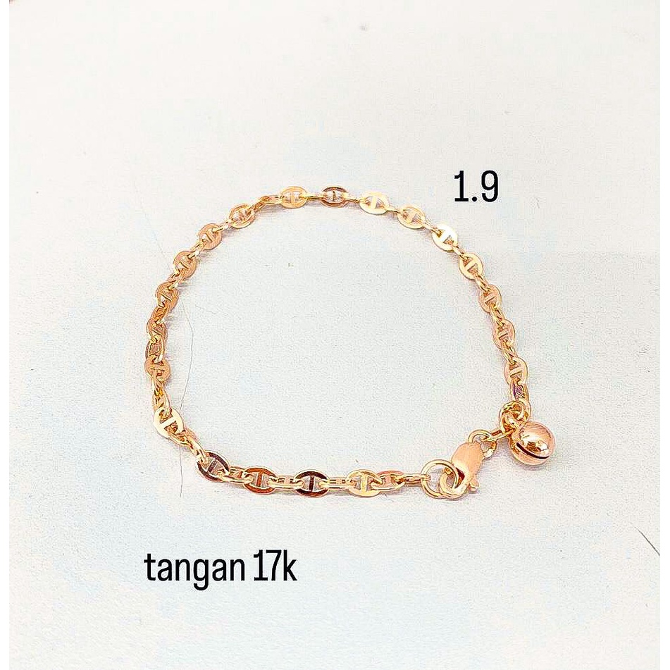 Kalung gelang anak dan dewasa emas asli kadar 700 70 16k 750 75 17k casteli rantai tangan horseshoe rosegold gold 3 4 5 7 8 gram gr g panjang cowok cewek pria wanita