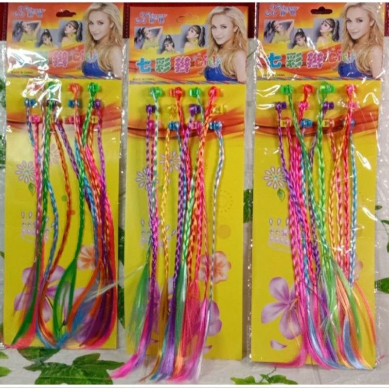 Rambut Maianan,Rambut anyam 12 pcs