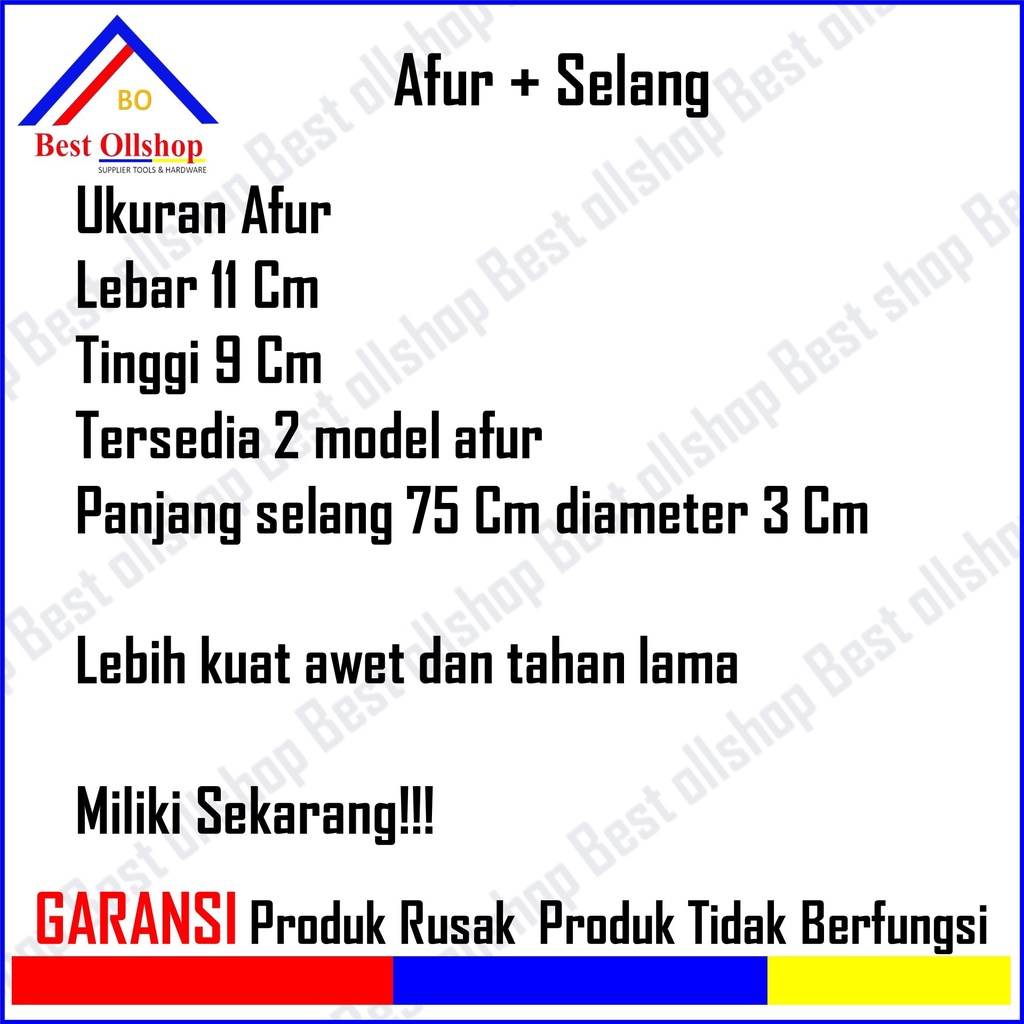 Afur Bak Cuci Piring + Selang BCP 1 Set / Selang Avur Afur Apur Saringan Pembuangan Bak Cuci Piring Set