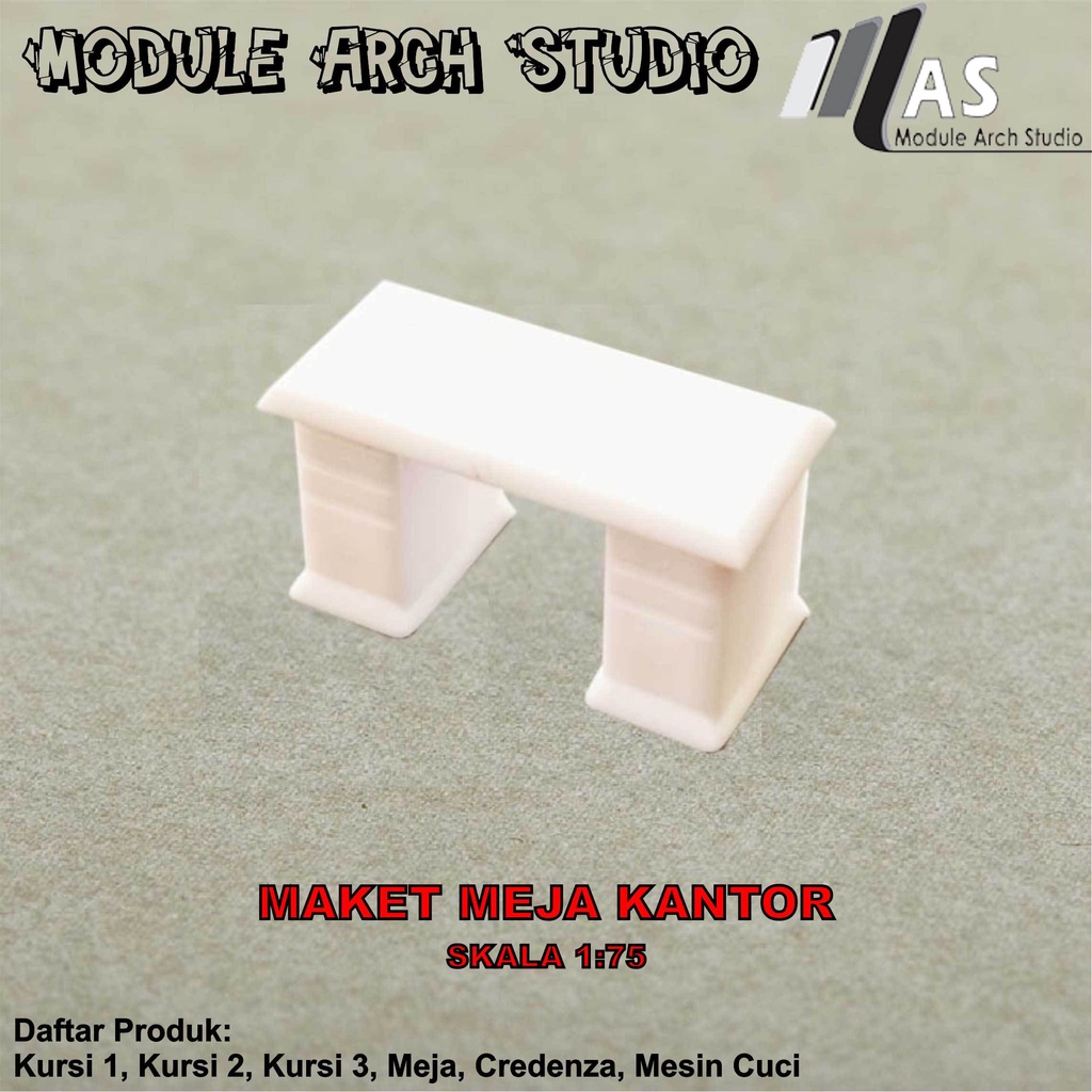 Maket Furniture Skala 75 - Maket Kursi - Maket Meja - Maket Credenza - Maket Mesin Cuci