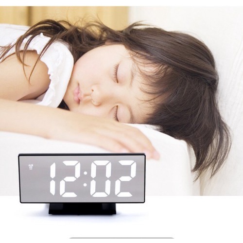 Jam Mirror Meja Digital Led Weker / Digital Alarm Clock