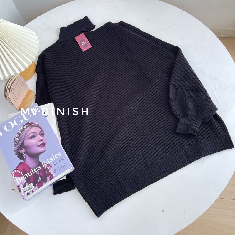 Syahnaz Turtle Neck Blouse - Atasan Blouse Wanita